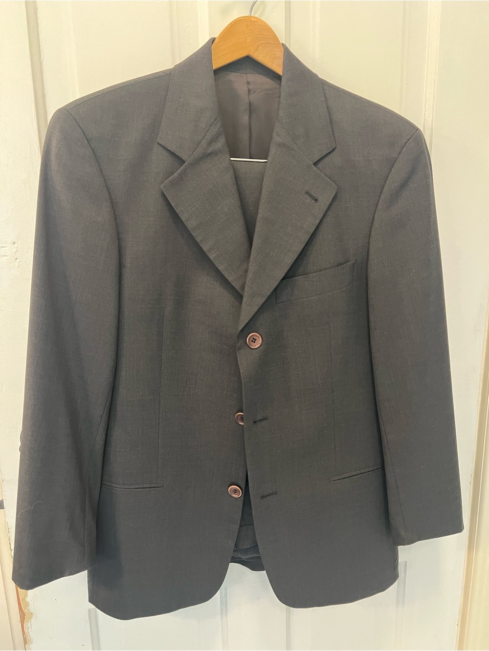 Hugo Boss Dark Charcoal Three-Button Men's Suit - Two Piece Suit